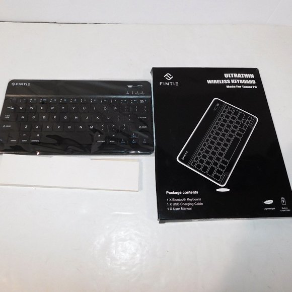 FINTIE UltraThin Wireless Keyboard for Tablet PC New Sealed - Box shows wear - Picture 1 of 6